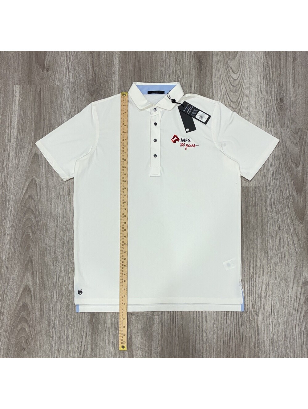 NWT Mens Greyson Clothiers Performance Golf Polo Shirt Large MFS 100 Years White